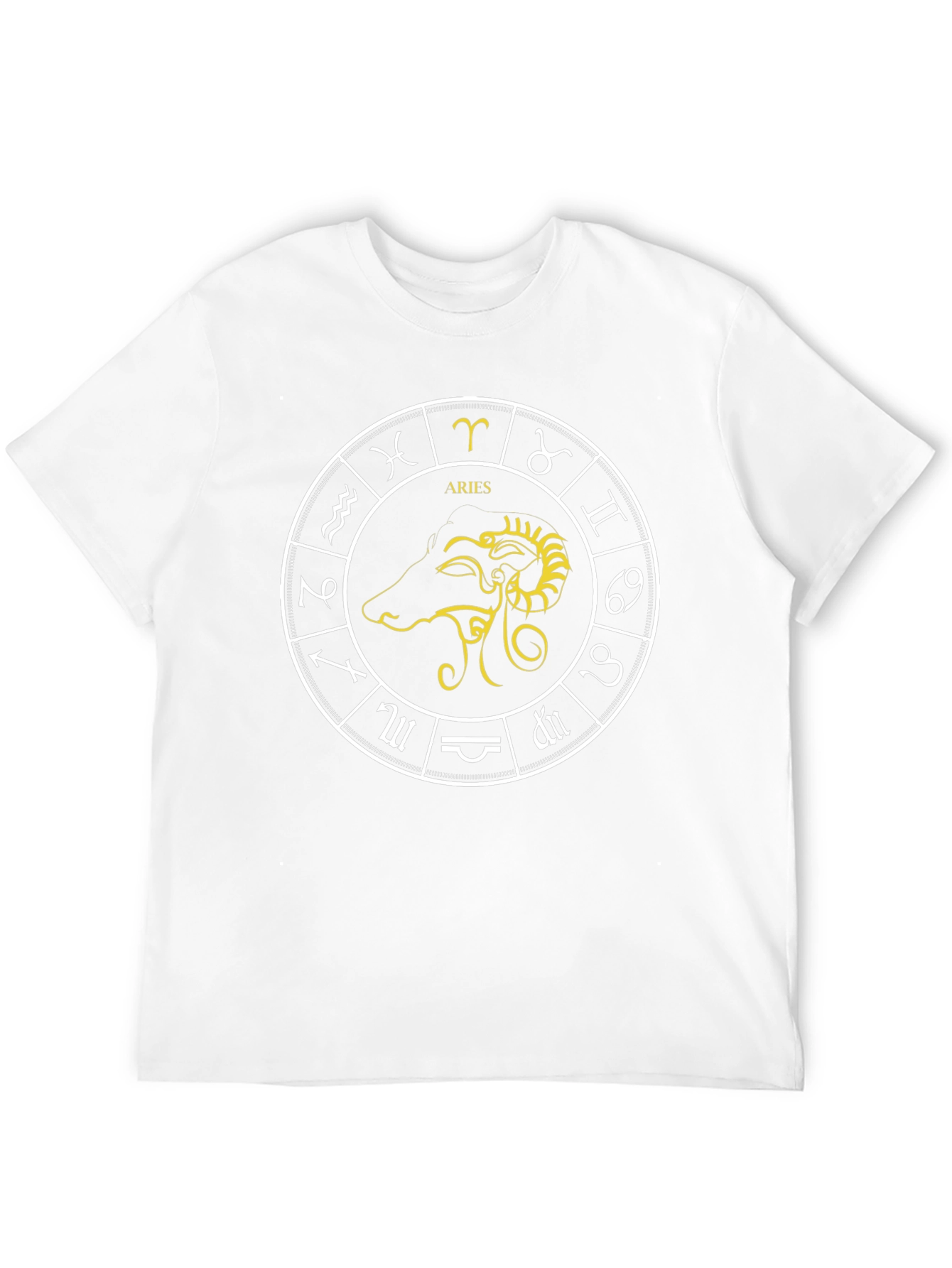 Aries Zodiac Graphic Tee - Black Cotton Comfort