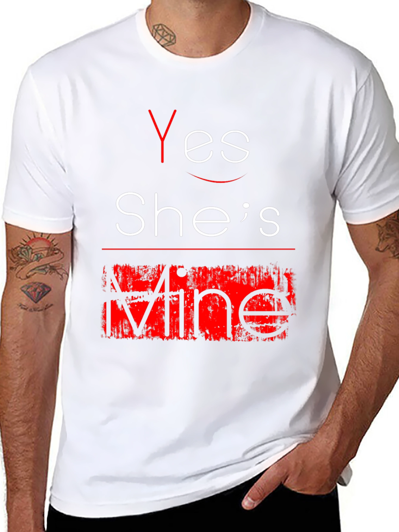 Yes Shes Mine Funny Graphic Tee - Black T-Shirt