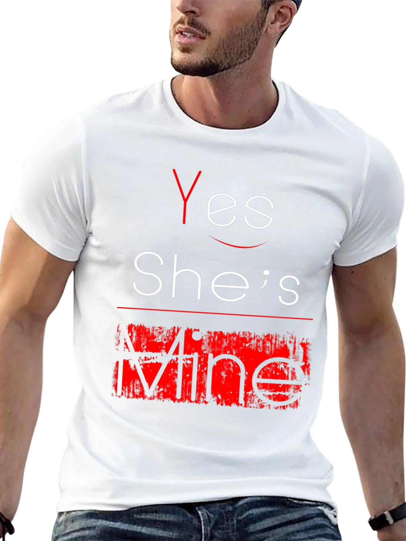 Yes Shes Mine Funny Graphic Tee - Black T-Shirt