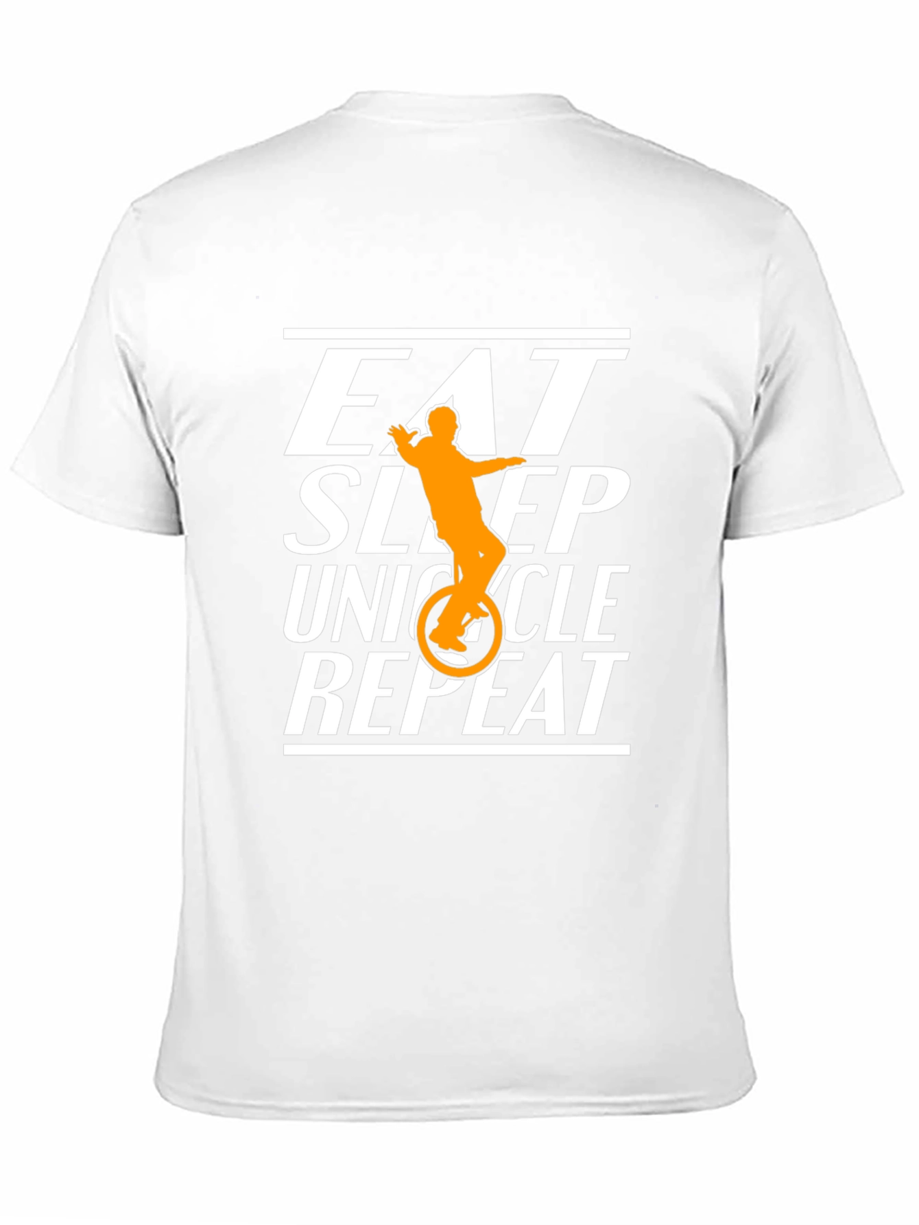 Eat Sleep Unicycle Repeat Black Graphic T-Shirt