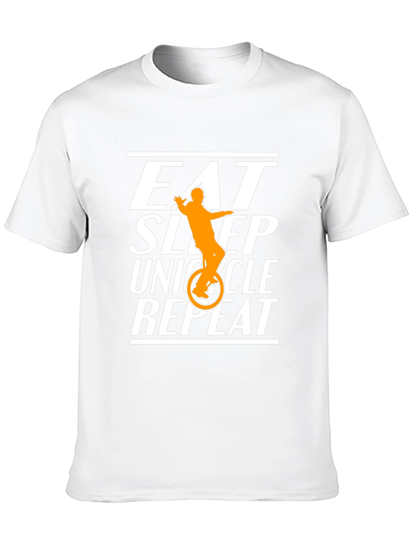 Eat Sleep Unicycle Repeat Black Graphic T-Shirt