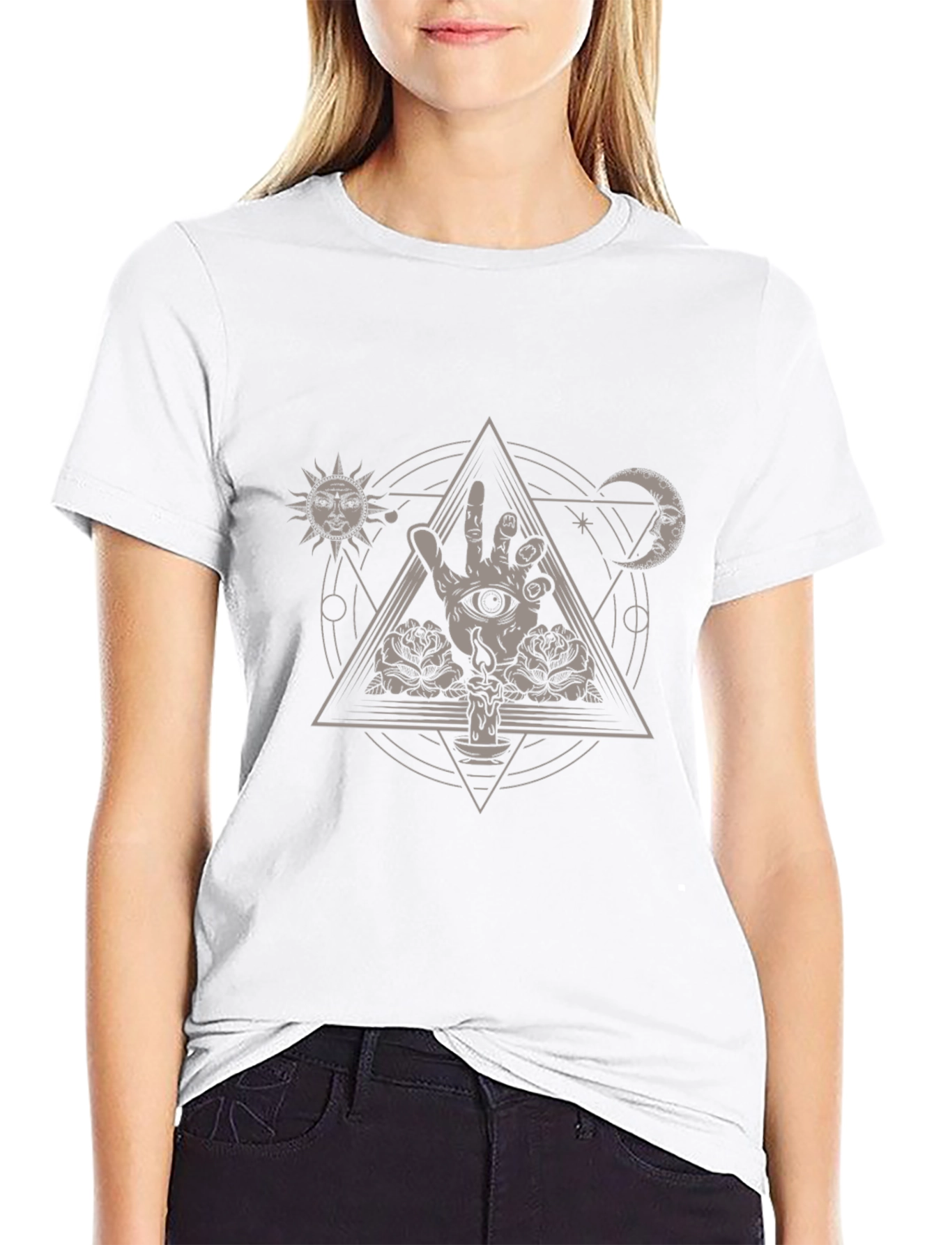 Mystic Eye Hand Triangle Graphic Tee