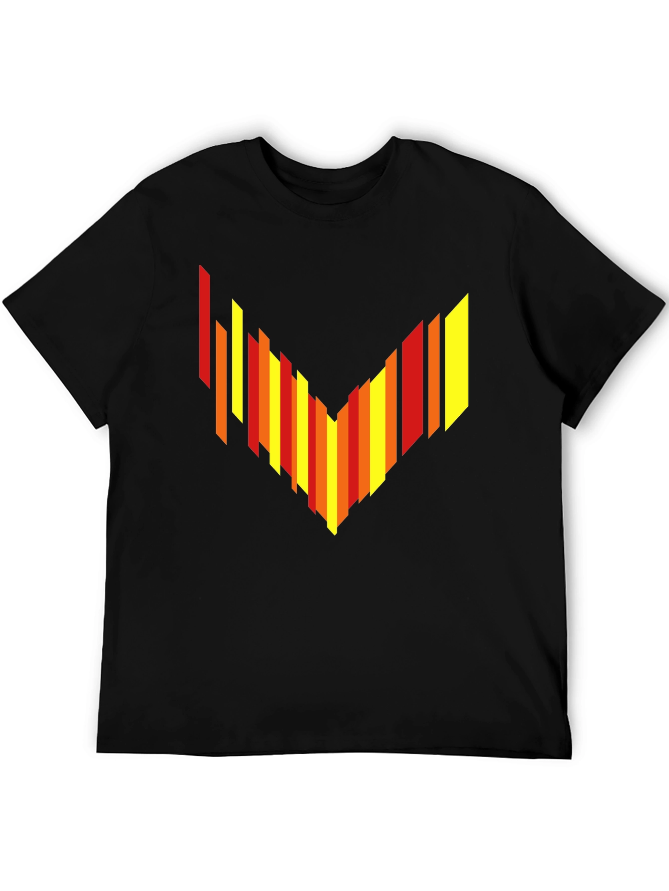 Geometric Arrow Graphic Tee - Mens Black T-Shirt