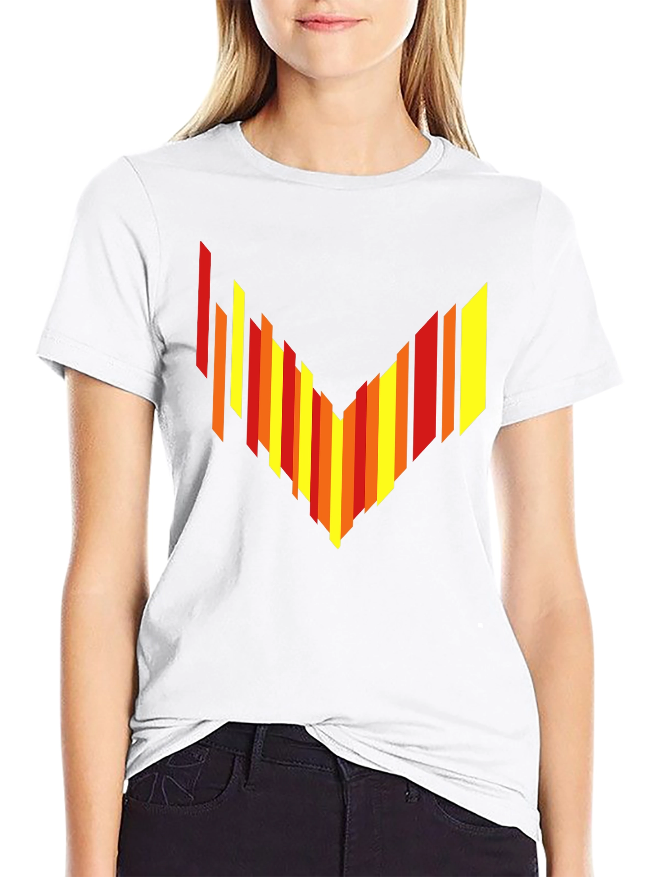 Geometric Arrow Graphic Tee - Mens Black T-Shirt