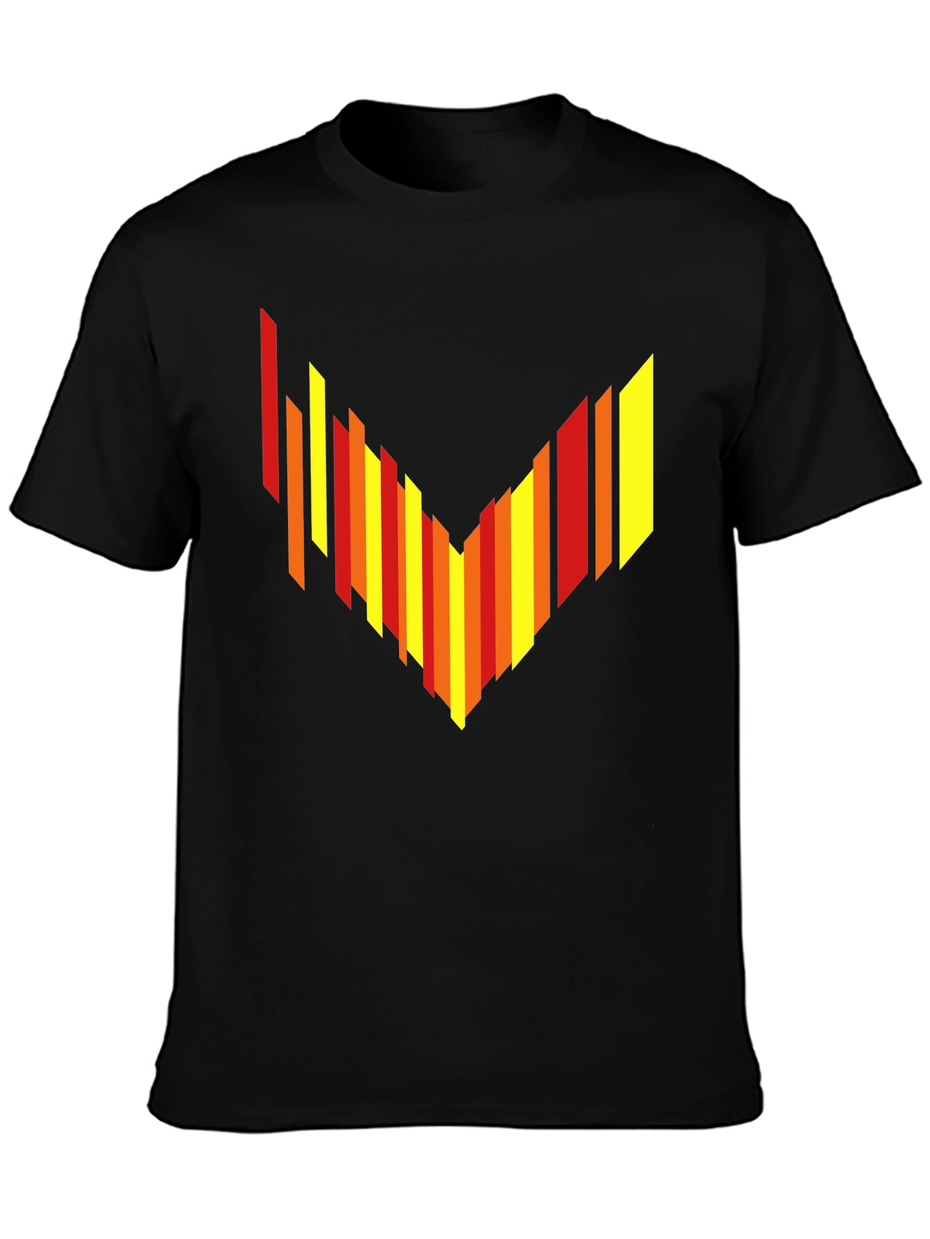 Geometric Arrow Graphic Tee - Mens Black T-Shirt
