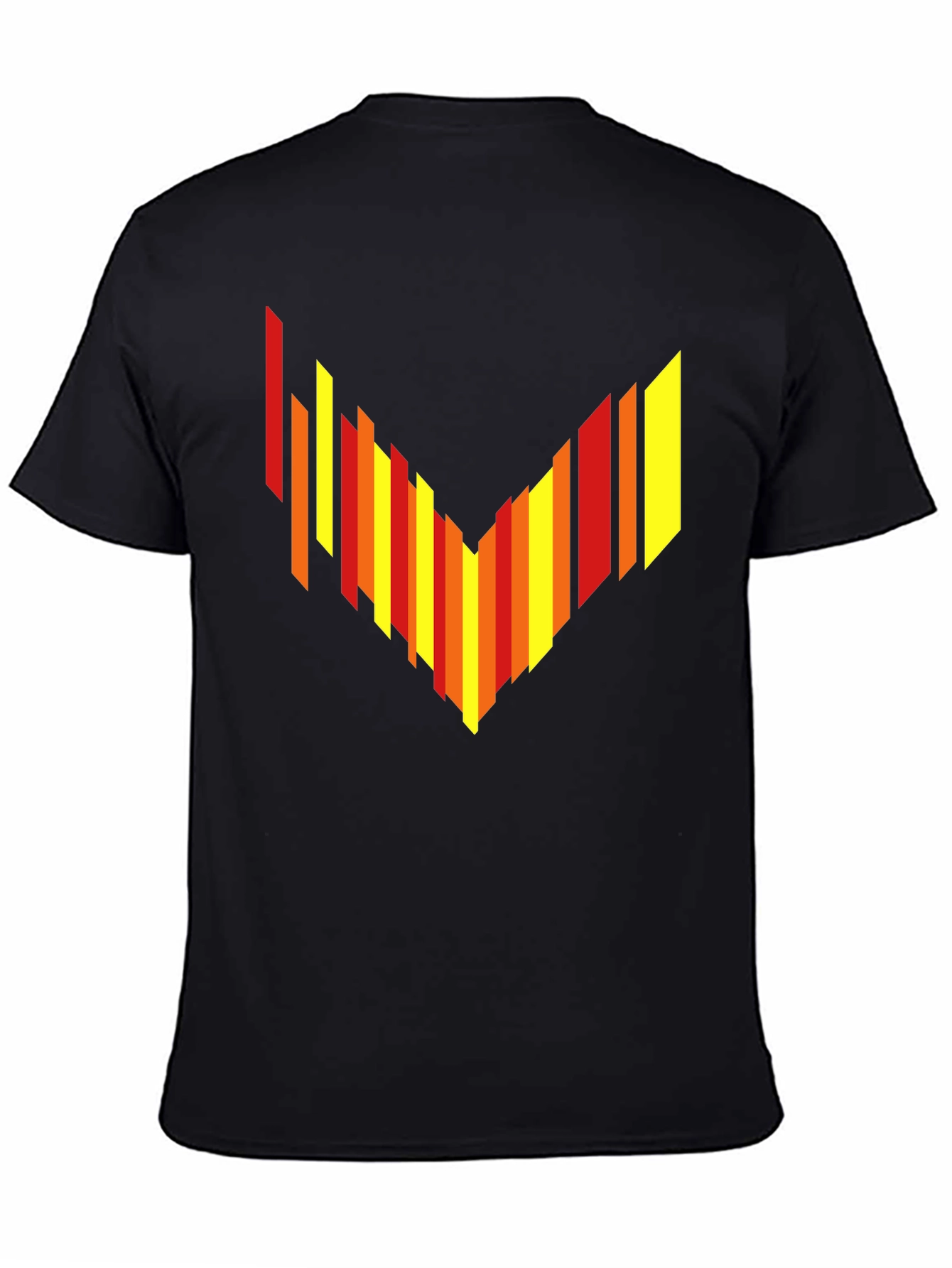 Geometric Arrow Graphic Tee - Mens Black T-Shirt