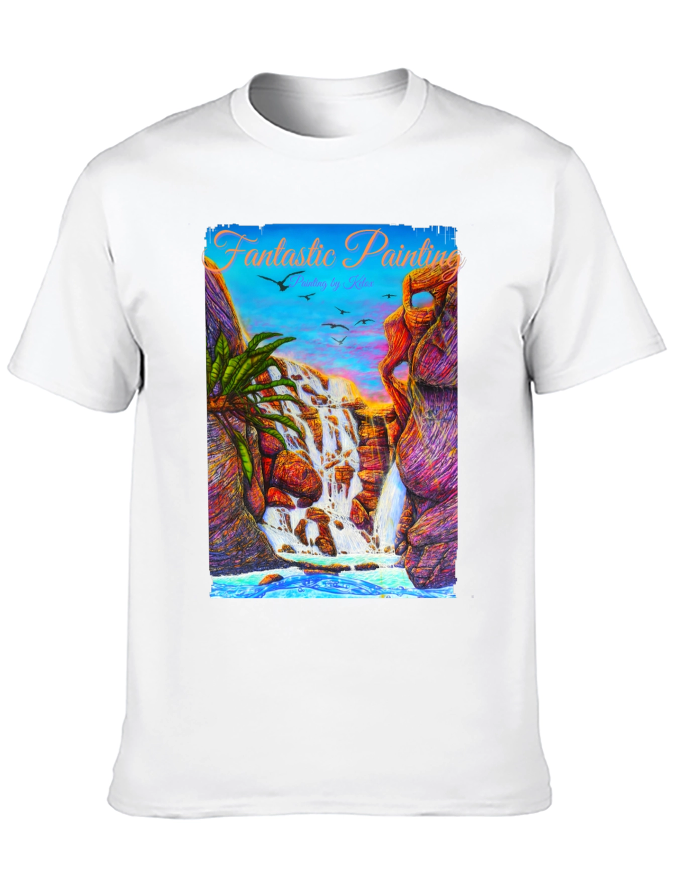 Fantastic Painting Waterfall T-Shirt