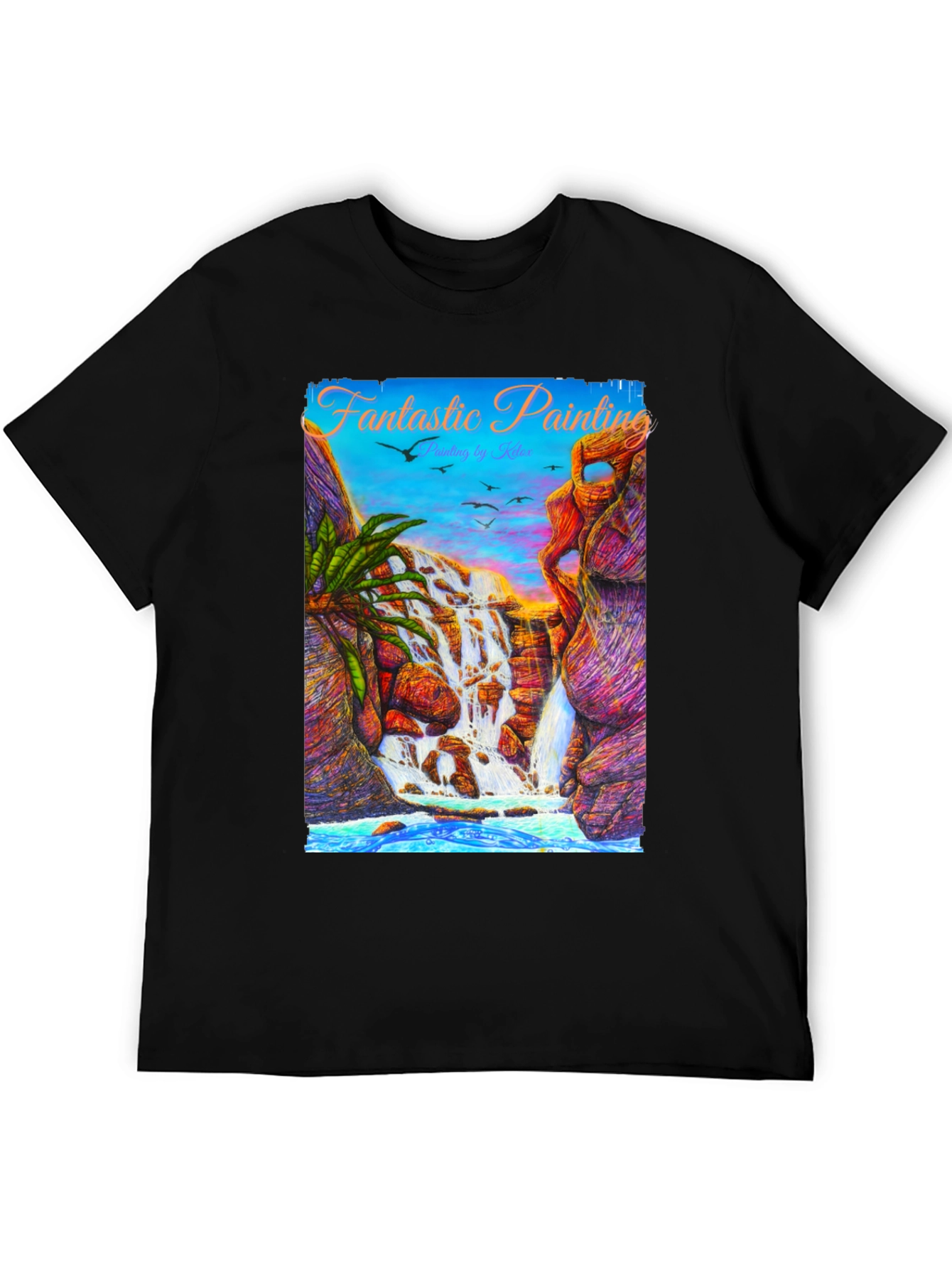 Fantastic Painting Waterfall T-Shirt