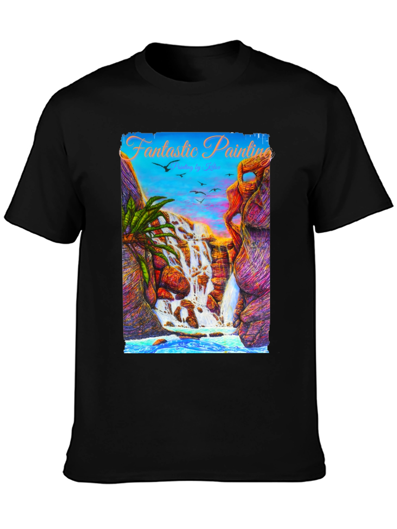 Fantastic Painting Waterfall T-Shirt