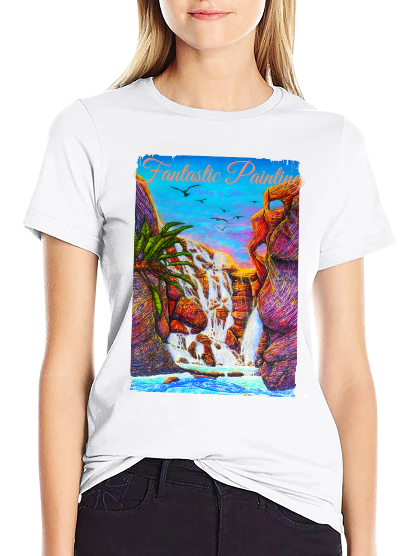 Fantastic Painting Waterfall T-Shirt