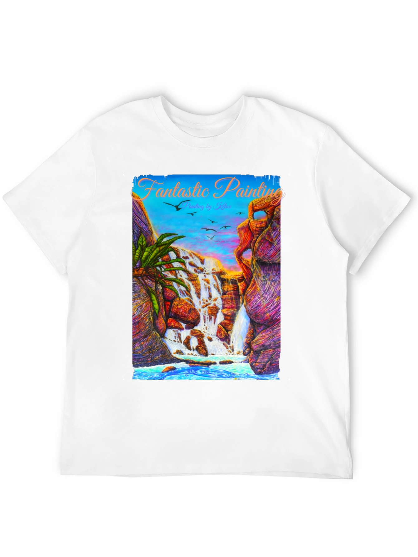 Fantastic Painting Waterfall T-Shirt