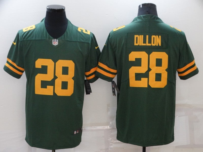 Men's Green Bay Packers AJ Dillon #28 Green Game Player Jerseys