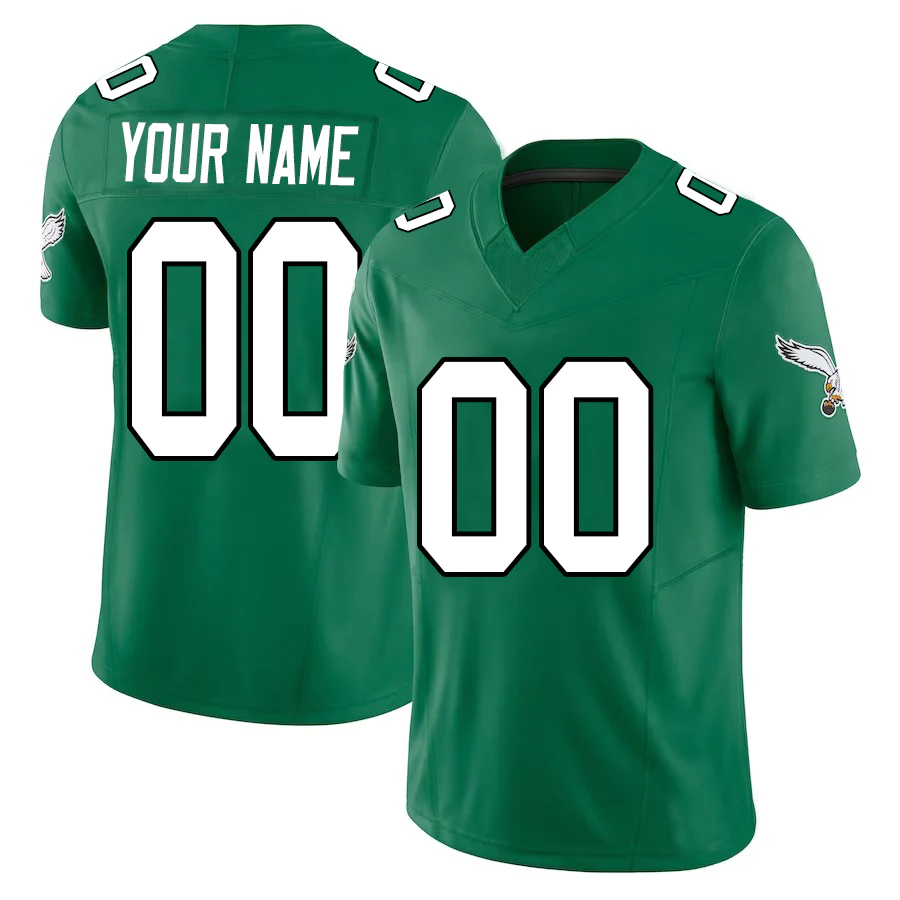 Custom1 Philadelphia Eagles Alternate Vapor F.U.S.E. Limited Jerseys - Kelly Green Stitched American Football Jerseys