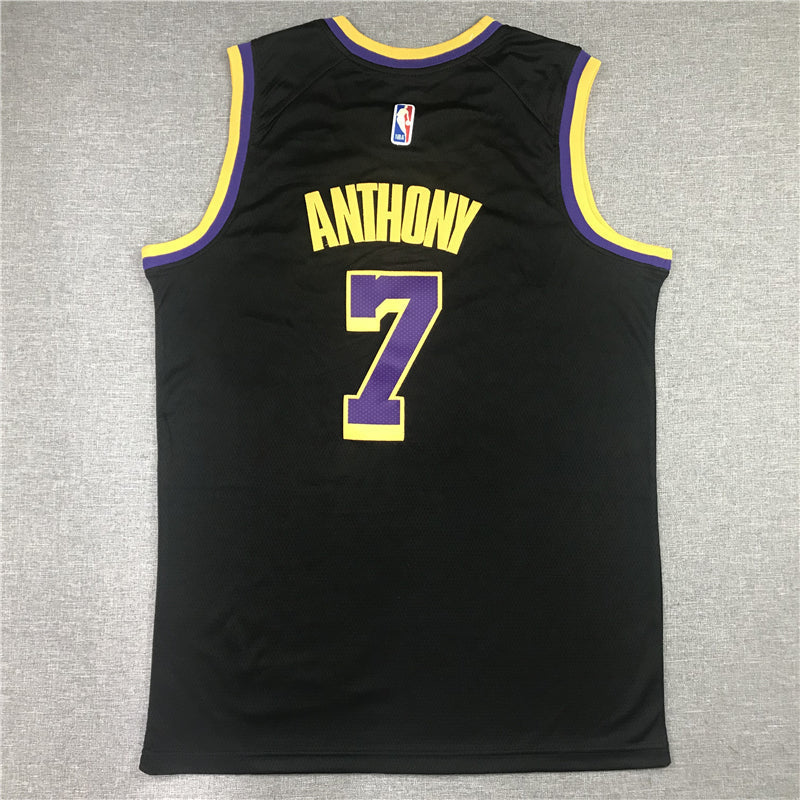 Men's Los Angeles Lakers Carmelo Anthony Black 2020/21 Swingman Player Jerseys
