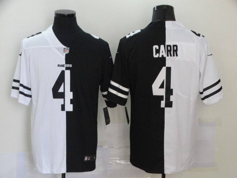 Men's Las Vegas Raiders Derek Carr #4 Black/White Game Jerseys