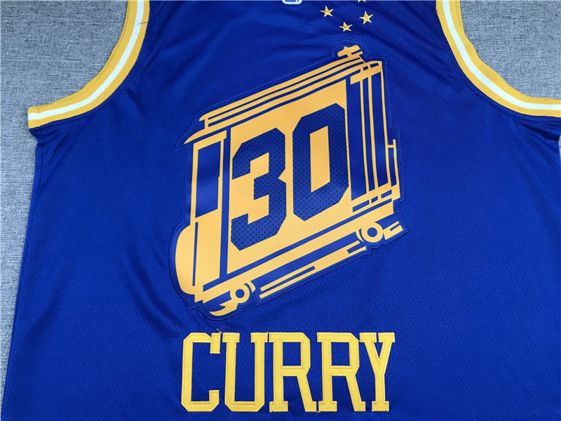 Men's Golden State Warriors Stephen Curry Blue 2020/21 Jerseys - Classic Edition