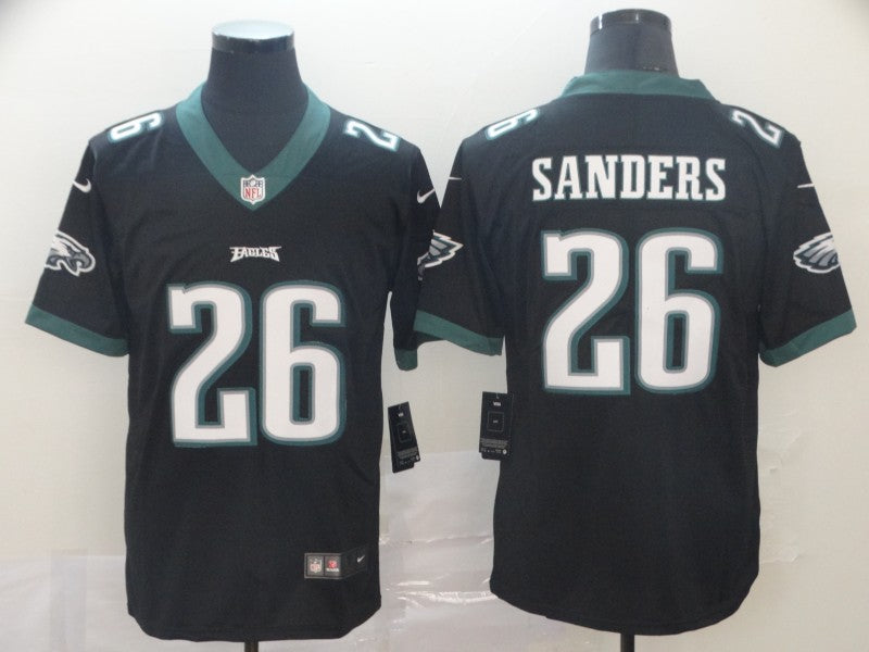 Men's Philadelphia Eagles Miles Sanders #26 Black Game Jerseys
