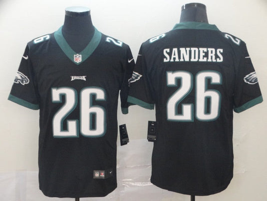 Men's Philadelphia Eagles Miles Sanders #26 Black Game Jerseys