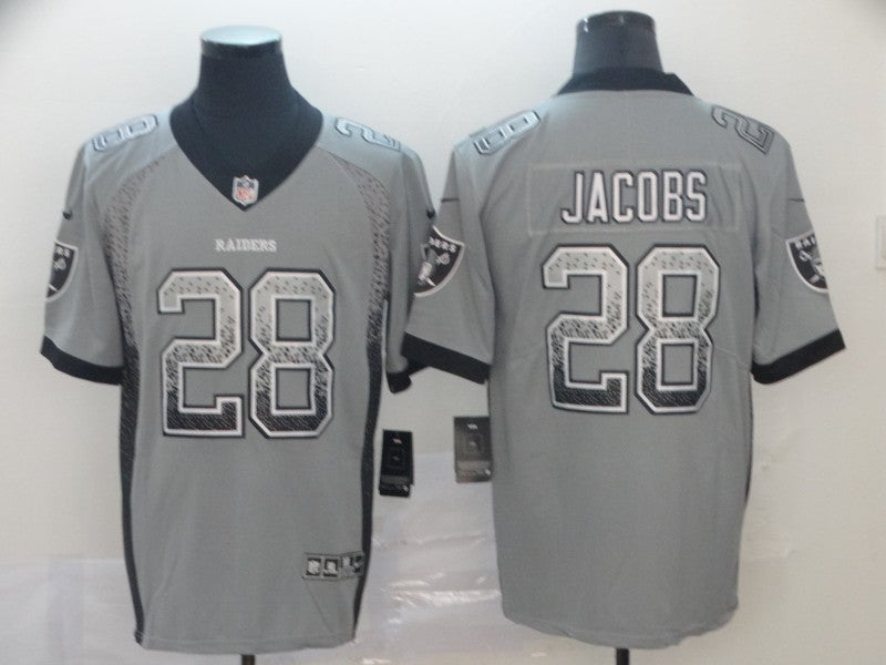 Men's Las Vegas Raiders Josh Jacobs #28 Gray Alternate Game Jerseys