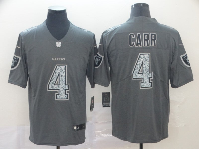 Men's Las Vegas Raiders Derek Carr #4 Gray Player Game Jerseys