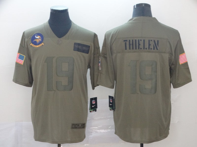 Men's Minnesota Vikings Adam Thielen #19 Brown Game Jerseys