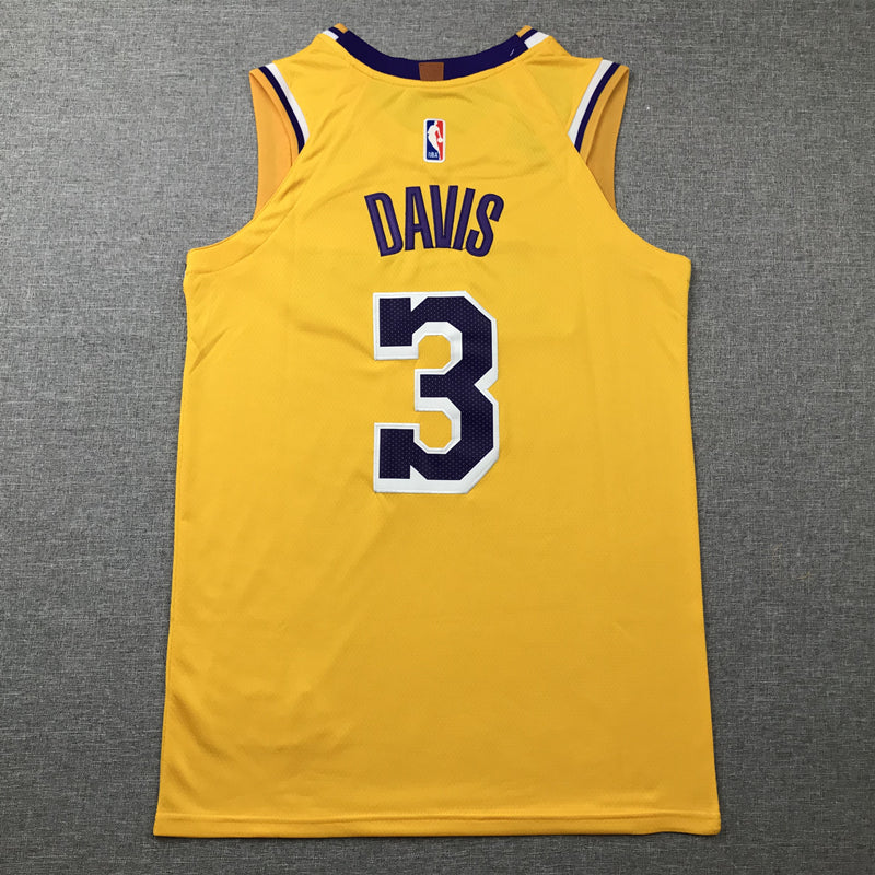 Men's Los Angeles Lakers Anthony Davis #3 Gold 2022/23 Swingman Jerseys - Icon Edition