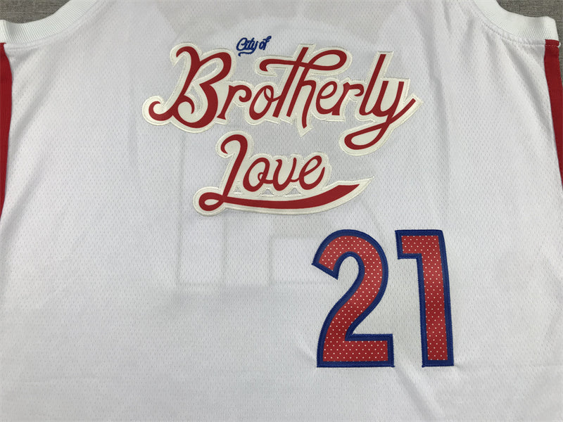 Men's Philadelphia 76ers Joel Embiid #21 White 2022/23 Swingman Jerseys - City Edition