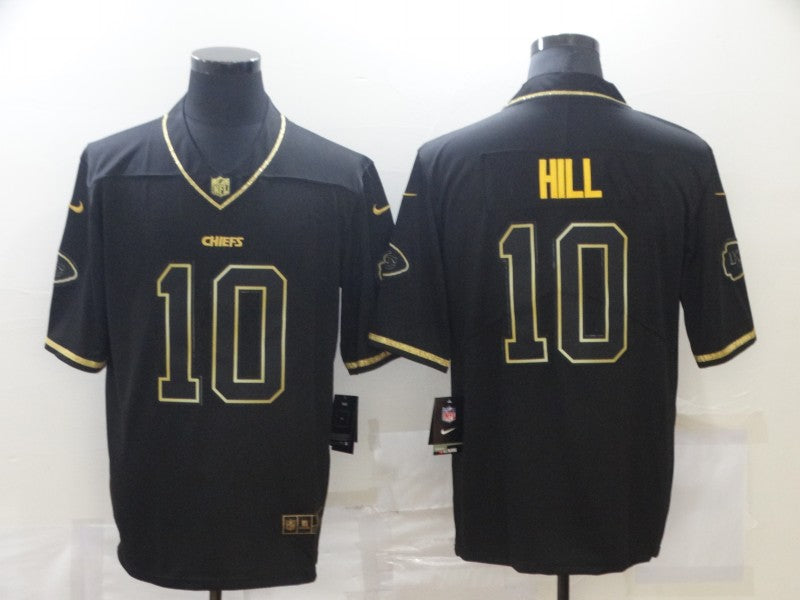 Men's Kansas City Chiefs Tyreek Hill #10 Black Game Jerseys