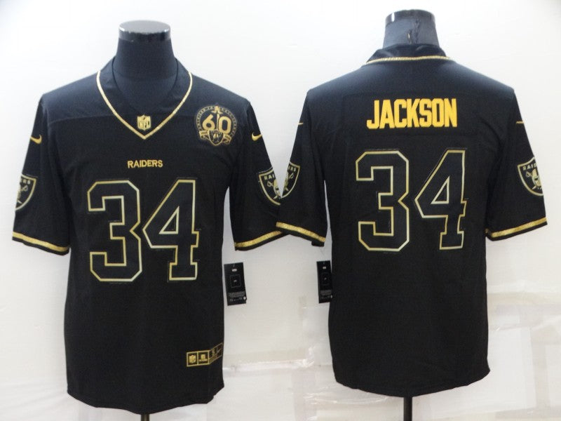 Men's Las Vegas Raiders #34 Bo Jackson Black Limited Jerseys