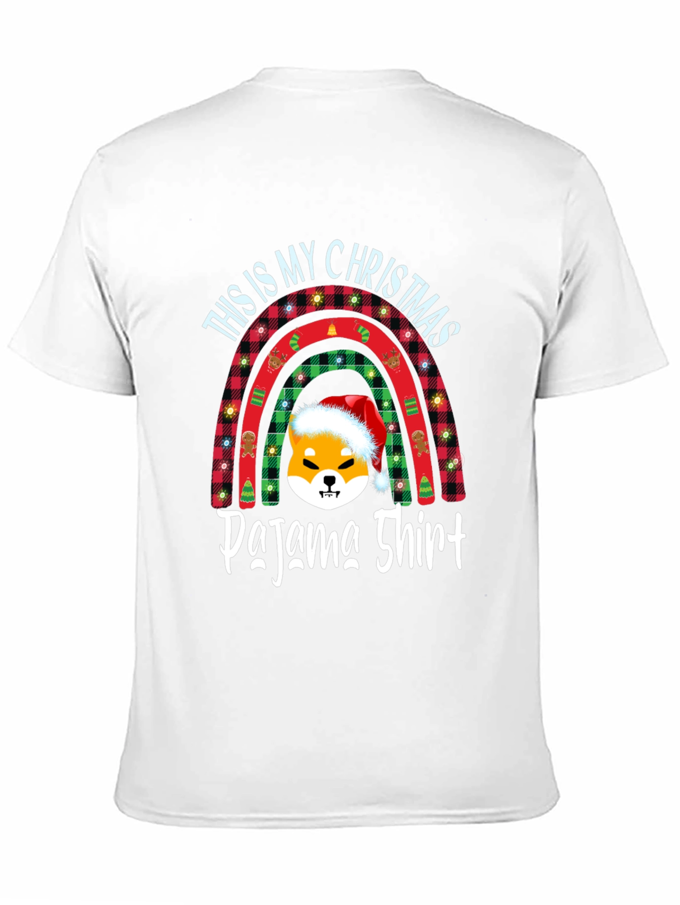 Christmas Pajama Shirt with Shiba Dog