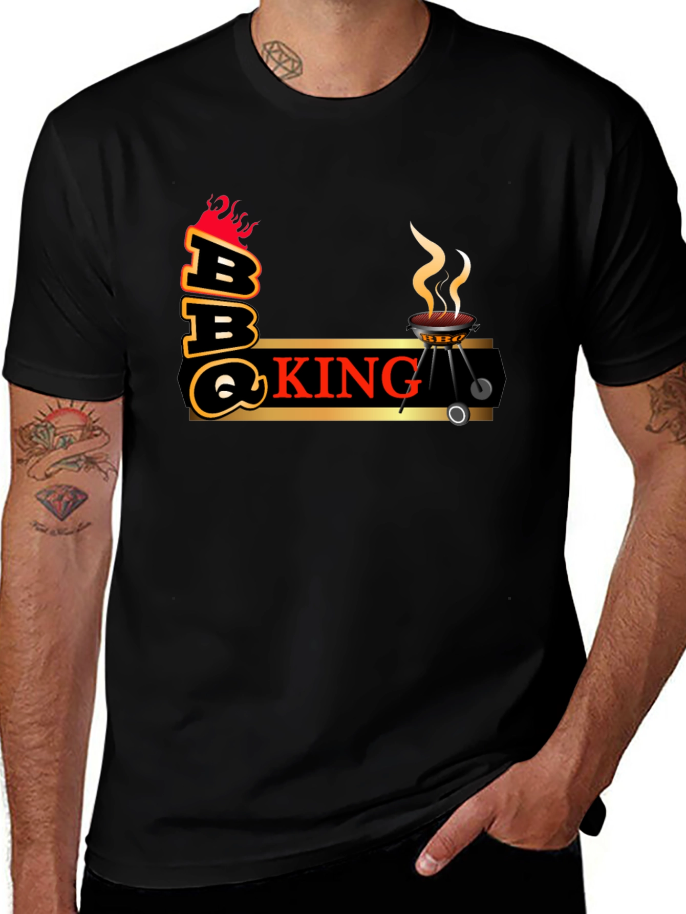 BBQ King Graphic T-Shirt - Black