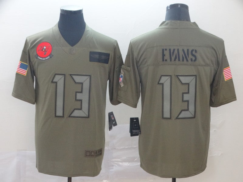 Men's Tampa Bay Buccaneers Mike Evans #13 Brown Game Jerseys