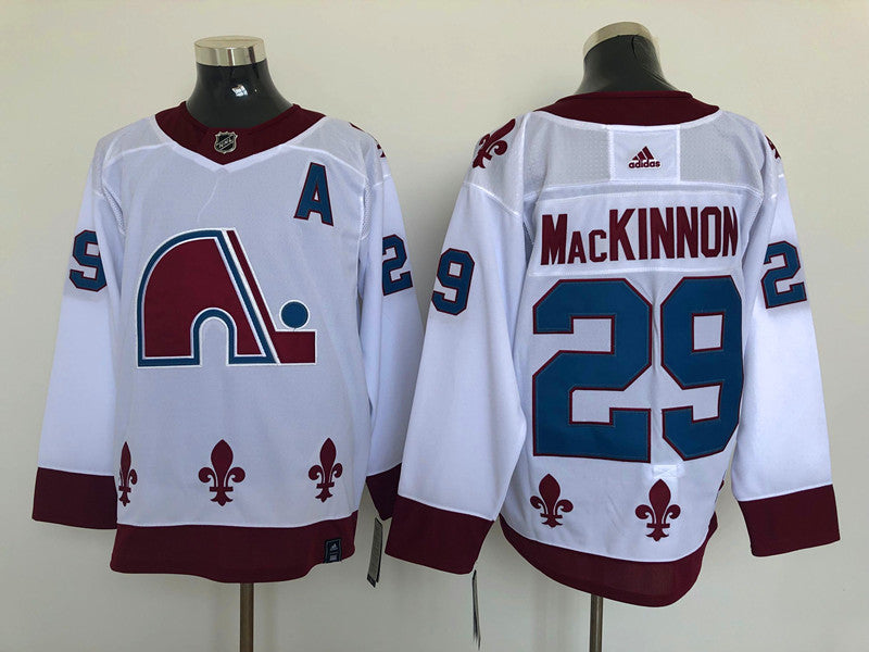 Men's Colorado Avalanche Nathan MacKinnon #29 White Breakaway Jerseys