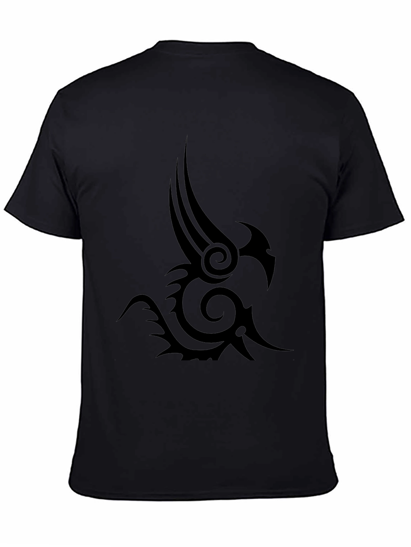 Black Tribal Tattoo Graphic Tee - Mens Fashion