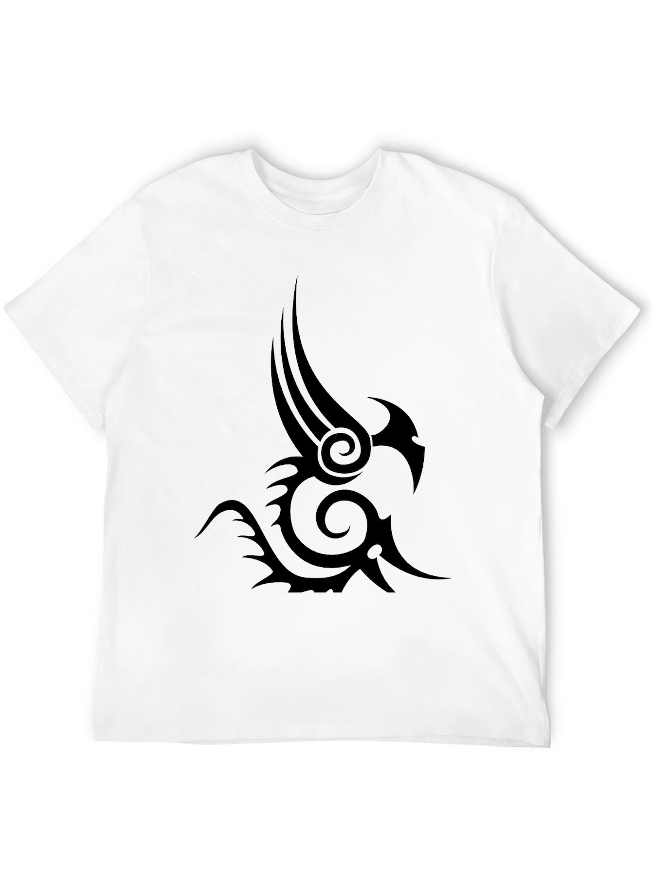 Black Tribal Tattoo Graphic Tee - Mens Fashion