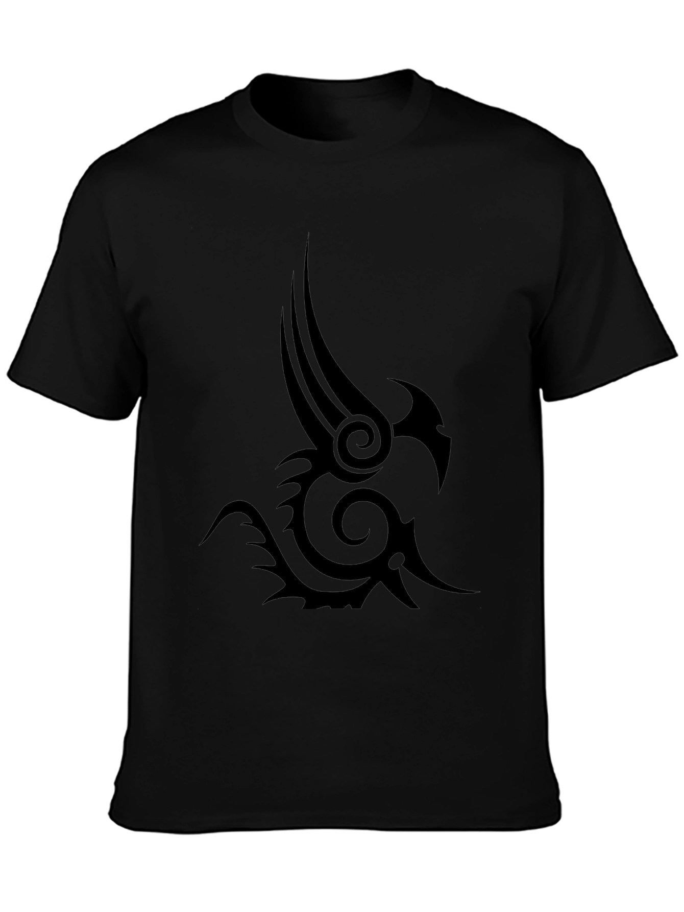 Black Tribal Tattoo Graphic Tee - Mens Fashion