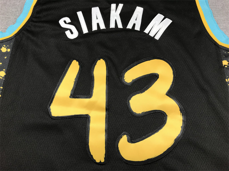 Men's Indiana Pacers Pascal Siakam #43 Black 2023/24 Swingman Jerseys - City Edition