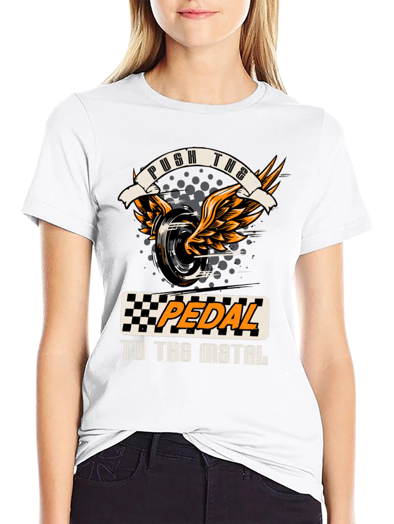 Push the Pedal T-Shirt - Racing Design