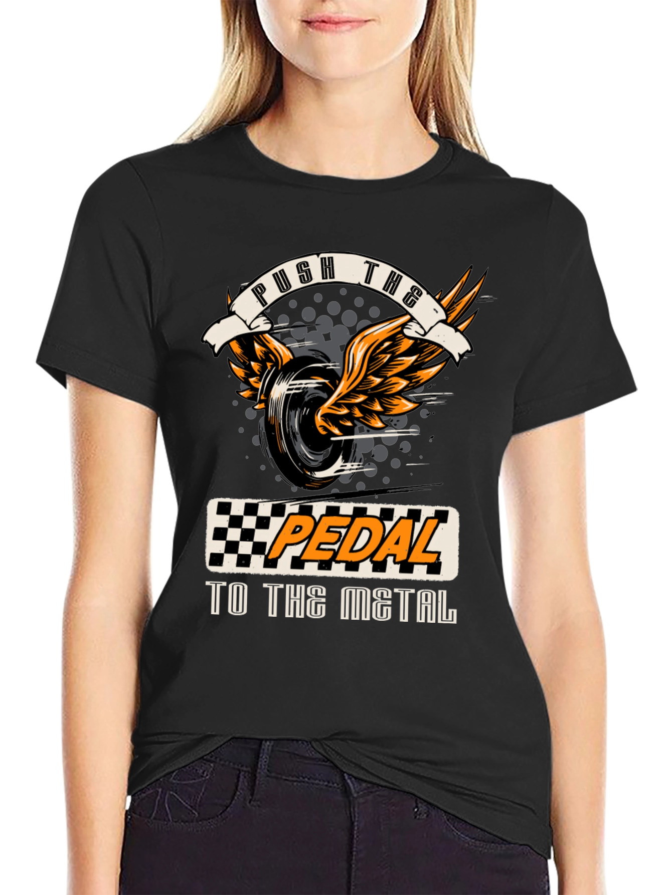 Push the Pedal T-Shirt - Racing Design