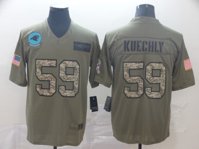 Men's Carolina Panthers Luke Kuechly #59 Brown Alternate Game Jerseys