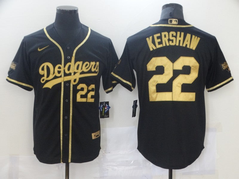 Men's Los Angeles Dodgers Clayton Kershaw #22 Black Authentic Game Jerseys