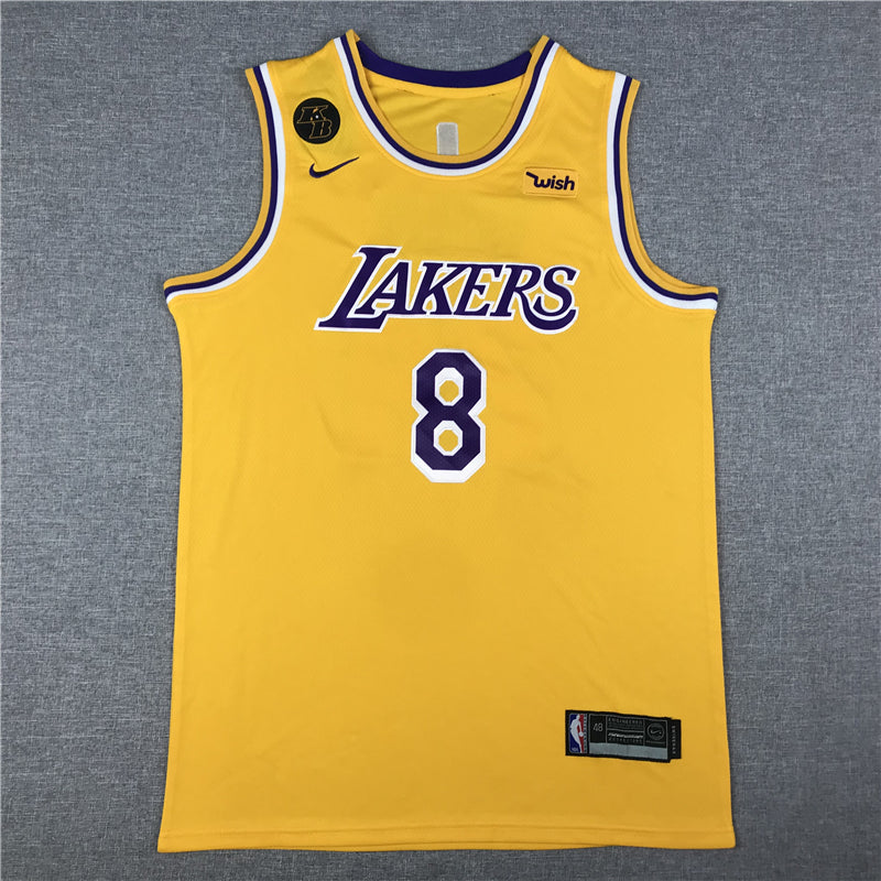 Men's Los Angeles Lakers Kobe Bryant #8-24 Yellow Swingman Player Jerseys