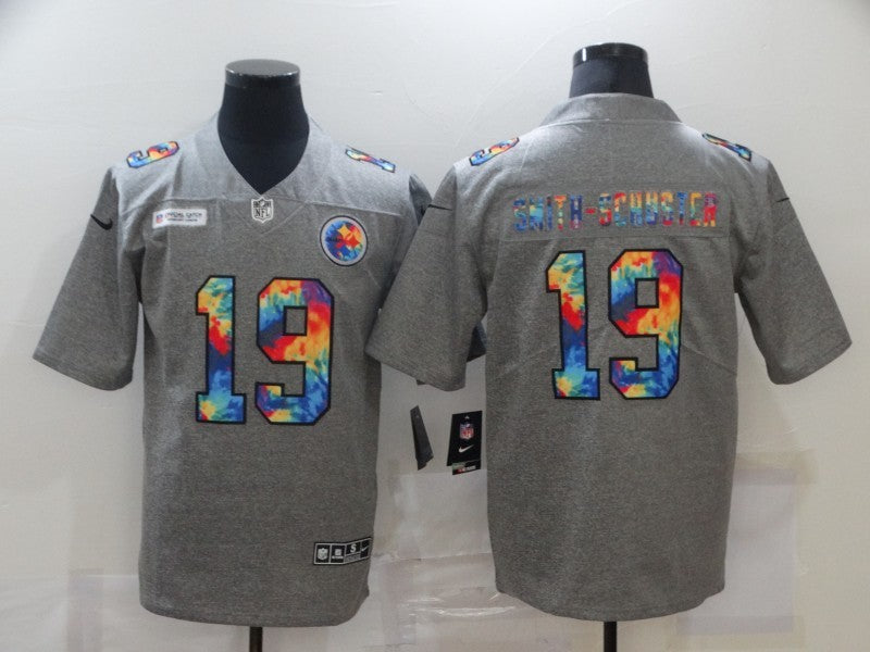 Men's Pittsburgh Steelers JuJu Smith-Schuster #19 Gray Player Game Jerseys