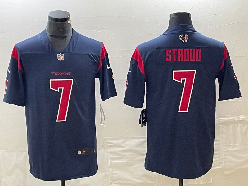 Men's Houston Texans C.J. Stroud #7 Navy Alternate Game Jerseys