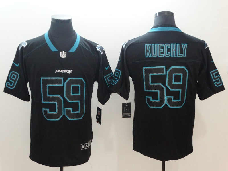 Men's Carolina Panthers #59 Luke Kuechly Black Game Player Jerseys