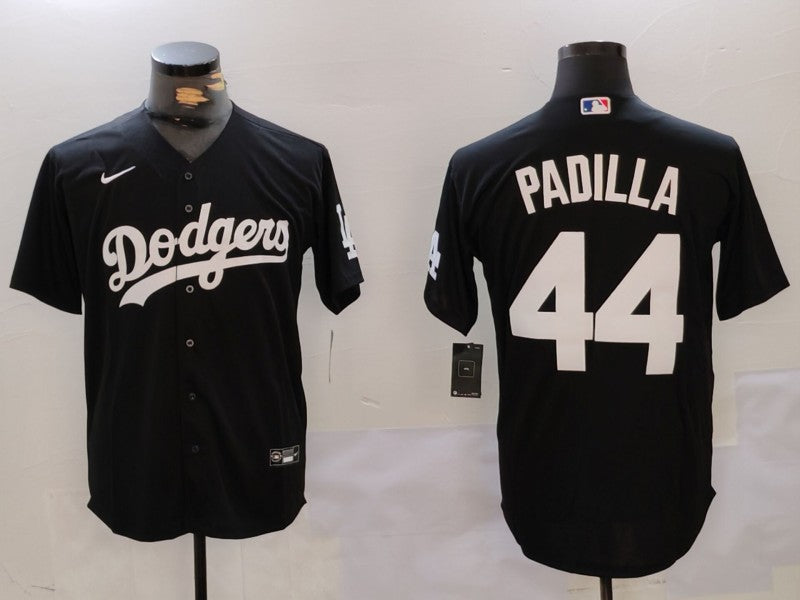 Men's Los Angeles Dodgers Vicente Padilla #44 Black Player Jerseys