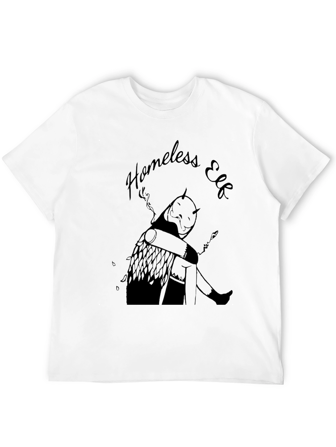 Homeless Elf Graphic T-Shirt - Black Unique Design