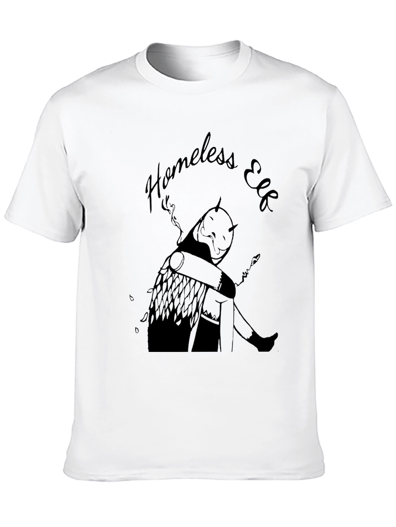 Homeless Elf Graphic T-Shirt - Black Unique Design