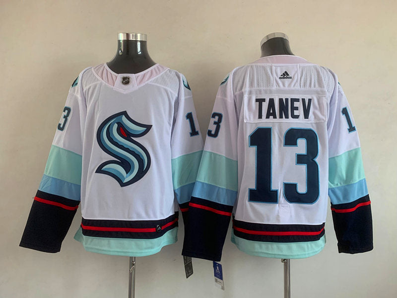 Men's Seattle Kraken Brandon Tanev #13 White Home Breakaway Player Jerseys