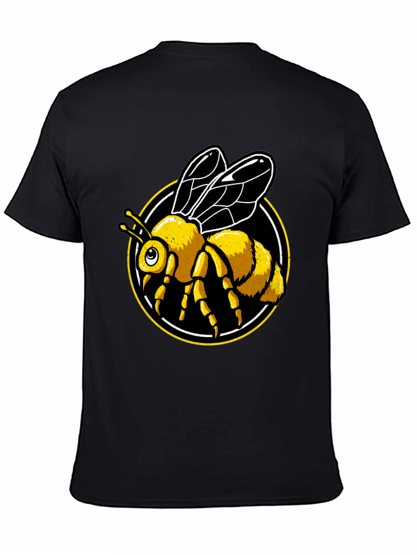 Bee Graphic Tee - Black Cotton T-Shirt